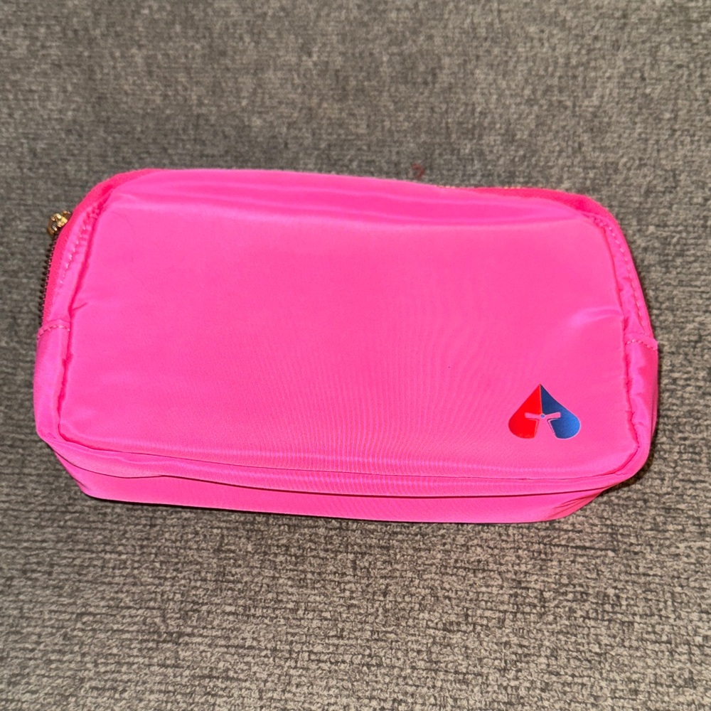 Carnival Bright Pink Zip Storage Bag with strap
